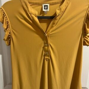 Anne Klein small dress shirt with ruffle sleeves